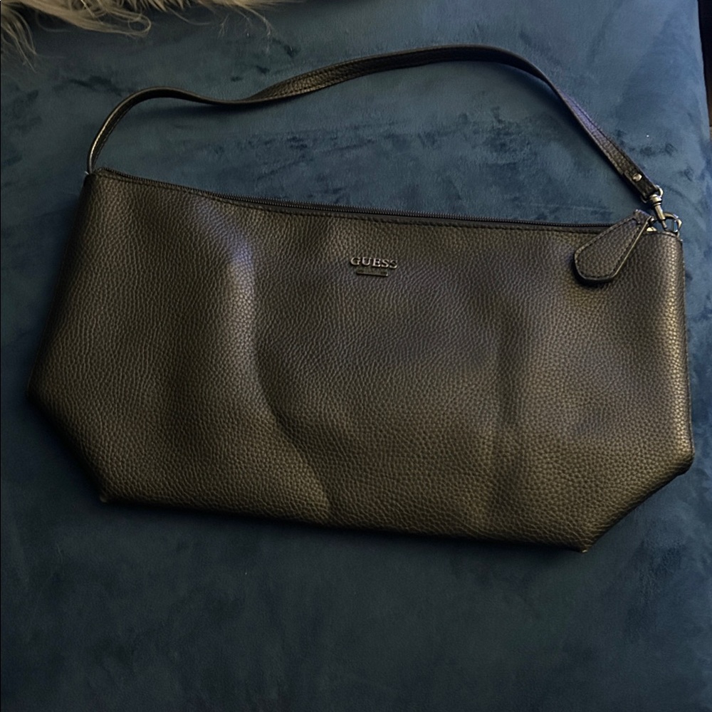 Guess Black Pebbled Leather Handbag